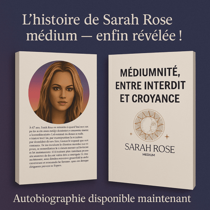 Livre autobiographie de Sarah rose medium